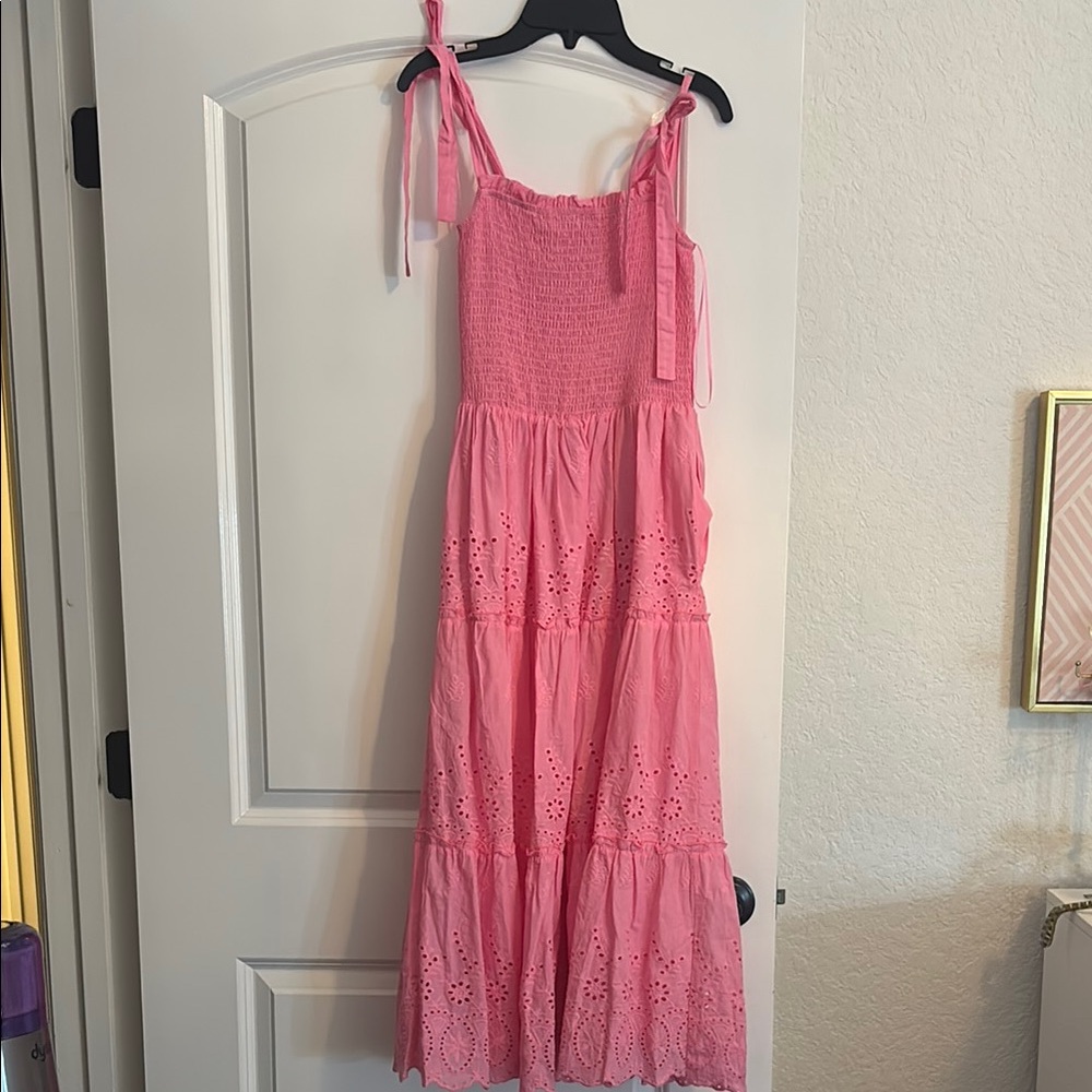 miami Vibrant Pink Smocked Top